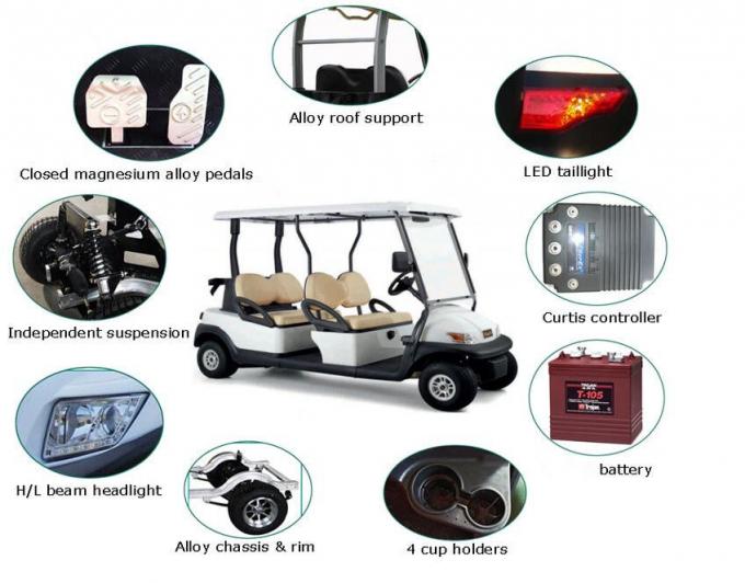 CE πιστοποιητικών καυσίμων τύπων ηλεκτρικό γκολφ φτηνό γκολφ 4 επιβατών κάρρων άσπρο πρότυπο με λάθη για την πώληση